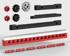 LEGO Rack Kit + Gears  (technic,gear,steering,car,tooth,spur,machine,truck,pin)