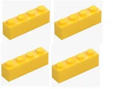 LEGO ® 4x brick 1x4 yellow bright yellow 3010 301024 building block spare part brick New