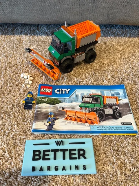 LEGO City 60083 Snowplow Truck~ complete with mini-fig and manual