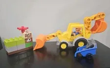 LEGO DUPLO 10811 Construction Set Front Loader Trailer Minifigure 19pc 2016
