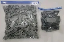 Lego Blocks, Random Sizes,  Shades Of Gray, 1.9 lbs