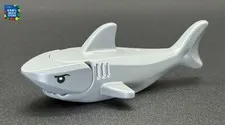 LEGO Shark Minifigure Gills Black White Eyes Dark Bluish Gray Sea Creature