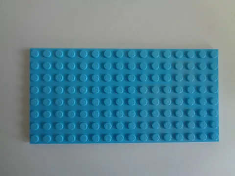 Lego Plate Plate 8 x 16 92438 Dark Azur