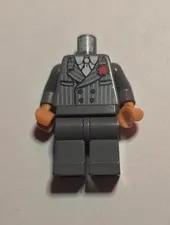 LEGO - Minifig, Torso + Legs, Pinstripe Suit Jacket, Tie, Red Flower Pattern
