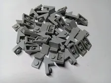 LEGO BULK LOT 42 LIGHT BLUISH GRAY SLOPE 45 2 X 1 2/3 CUTOUT  #92946
