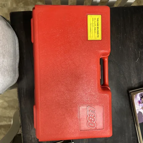 Vintage Lego Large Red Storage Carrying Case 16 x 1o x 5 Inches