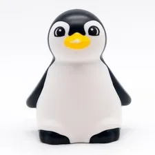LEGO DUPLO Penguin Animal Figure Black White Zoo Polar Yellow Beak 84210pb01