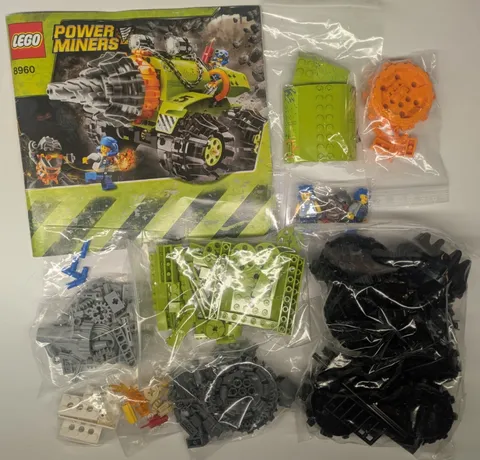 RARE!! LEGO 8960 Power Miners Thunder Driller 100% Complete + Instructions