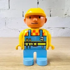 Vintage Bob the Builder LEGO Duplo Bob Figure Minifigure