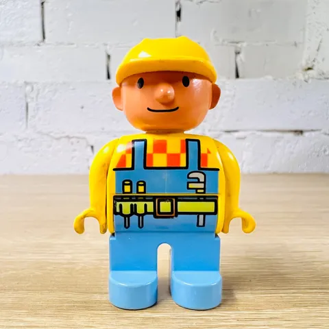 Vintage Bob the Builder LEGO Duplo Bob Figure Minifigure