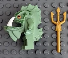 Lego Minifigure Atlantis Barracuda Guardian with Trident atl015 7978 7985
