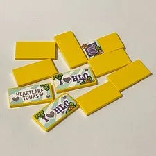 Lego 87079 Yellow Replacement Add-on Pieces Parts Lot of 10
