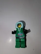 LEGO Arctic Minifigure Green with Parka Hood and Arctic Logo 6575 6579