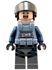 LEGO® Minifigure Jurassic World jw004 ACU Trooper Male Black Aviator Cap w/Trans