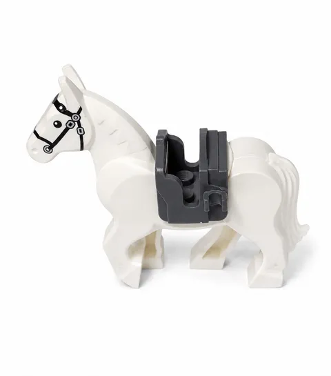 LEGO White Horse Minifigure Includes Saddle
