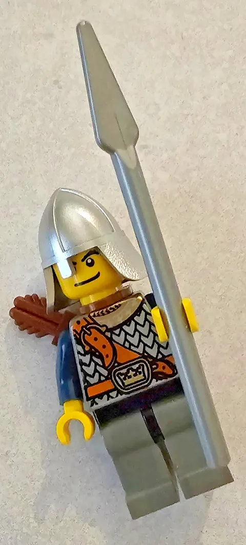 LEGO Crown Knight Scale Mail Castle Fantasy Era Minifigure Dual Head CAS383