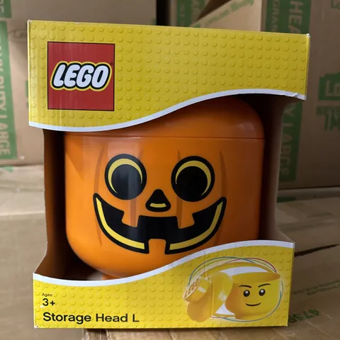 Lego Storage Head Halloween Pumpkin Large NEW