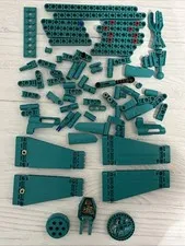 LEGO LOT DARK TURQUOISE 70 PCS TECHNIC LIFTARM CONNECTOR VARIETY BUILDING PIECES