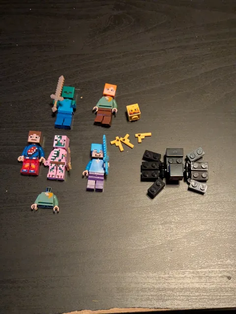Authentic LEGO Minifigure Lot of 8 Minecraft Figures