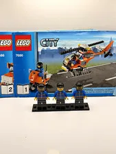 LEGO City Helicopter Transporter 7686 Complete Set w/Manuals No Box