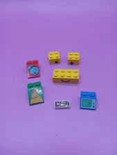 LEGO Pieces With Graphics Pieces (7 Included) Assorted Shapes , Sizes & Colors