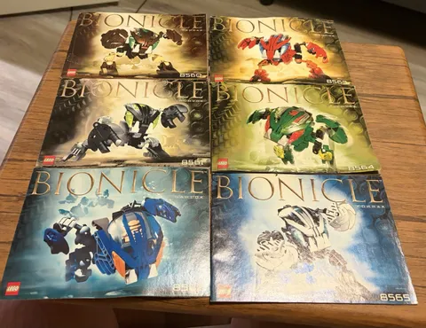 LEGO BIONICLE 2002 Instruction Manual Booklets 8560-8565 Bohrok Sets
