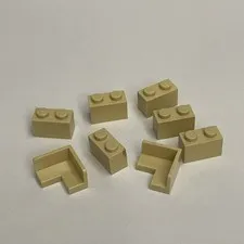 Lego 3004 31959 Beige Replacement Parts Pieces Lot of 8