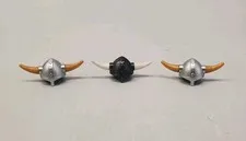 Lego Viking Helmet With Horns Lot Of 3 Minifigure Accessory Hat Head Gear