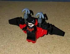 lego minifigure nightwing Blk And Red W/ Glider