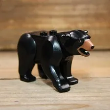 LEGO Black Bear Medium Nougat Muzzle 2 Studs on Back 98295c01pb03
