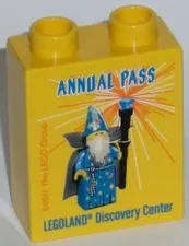 LEGO LEGOLAND Collectible Brick Custom Brick ANNUAL PASS MEMBER 2017 Discovery Center