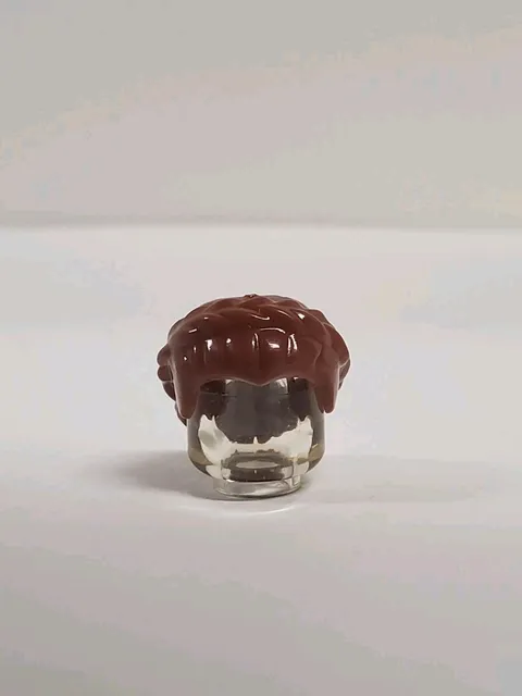 Lego Minifigure Hair - Reddish Brown Braided Braid On Crown Twist