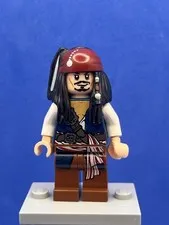 Captain Jack Sparrow (Dark Blue Vest) poc001 - LEGO Pirates of the Caribbean
