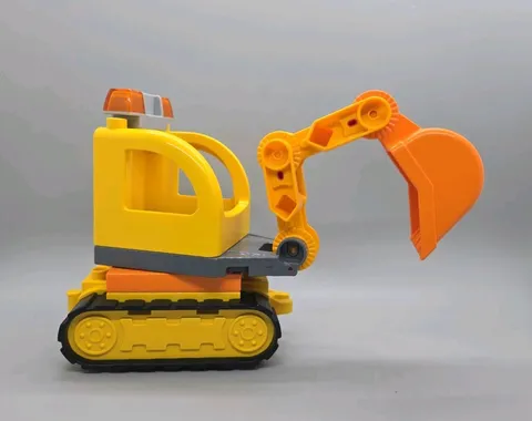 Lego Duplo Construction Excavator Rotating Cab And Bucket Yellow Orange