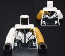 LEGO Minifigure Torso Proxima Midnight 76104 female armor white gold arm 6219450