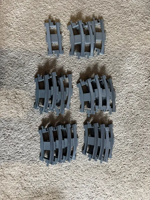Lego Duplo 6378 Thomas The Train Lot of 16 Grey Curved Train Tracks