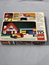 Vintage LEGO 115 Vintage 1974 with Box, Instructions, Ads Rare Incomplete READ