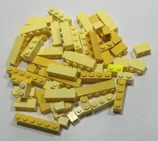 Lego Yellow BRICKS BLOCKS ONLY 60pc Bulk Lot 1x6 1x4 1x3 1x2 1x1 Building
