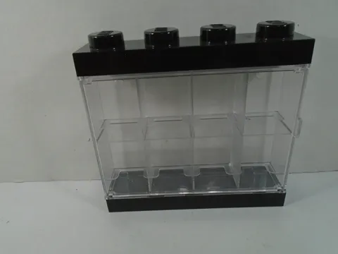 LEGO BLACK / CLEAR DISPLAY CASE (LOOK) HOLDS 8 FIGURES