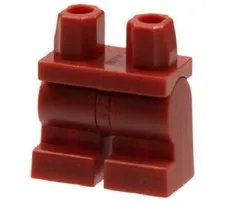 Lego NEW Minifig Medium LEGS Dark Red Jeans Pants Plain Body Part 970cm00 D481