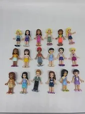 LEGO Friends Black & Brown Minifigures people lot of 18