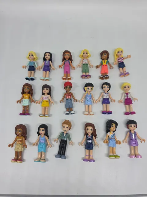 LEGO Friends Black & Brown Minifigures people lot of 18