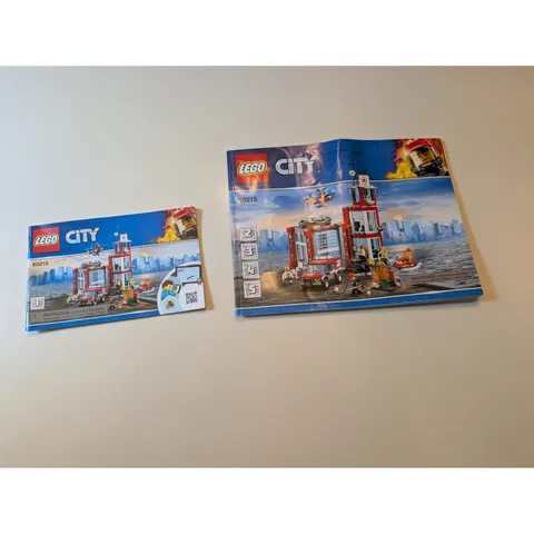 LEGO Instruction Manuals City 60215 Fire Station Booklets Set