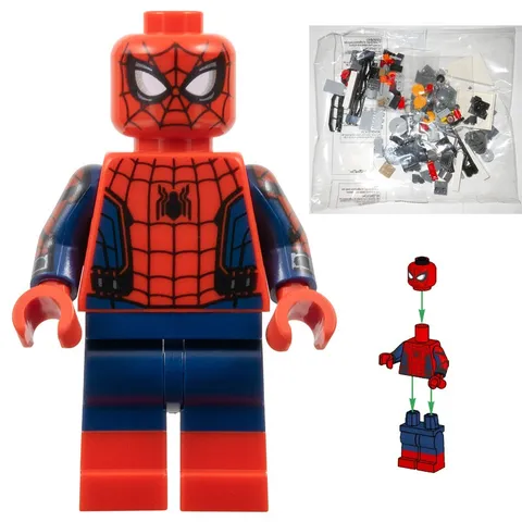 LEGO Spider-Man minifigure (NEW, NEVER BUILT) dual molded MCU 76314 Civil War