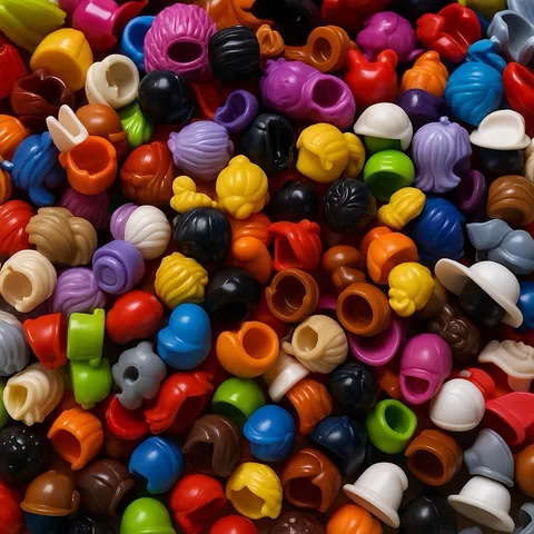 50 LEGO Minifigure Headgear Replacement Lot Hats Helmets Hair Pieces Bulk Parts