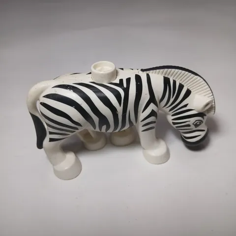 Lego Duplo Adult White & Black Striped Zebra - Zoo Jungle Safari Animal