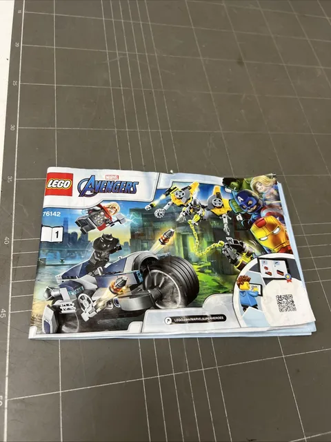 VINTAGE TOY LEGO MANUAL INSTRUCTIONS BOOKLET ART MARVEL AVENGERS 76142