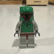 LEGO Star Wars Boba Fett Minifigure - Green Helmet, Jetpack, Plastic, 6+