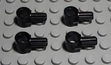 LEGO Technic Connector 1x Plug Pin Hole 1x Cross Pin Black 4 Pieces