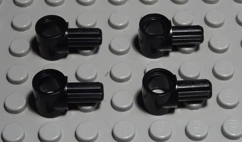 LEGO Technic Connector 1x Plug Pin Hole 1x Cross Pin Black 4 Pieces
